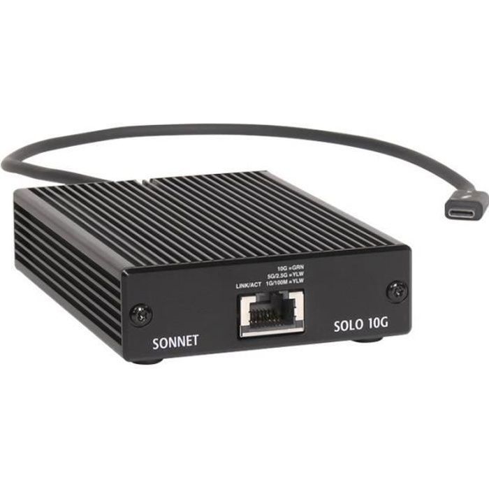 Adaptateur réseau Sonnet Solo 10G Thunderbolt 3 RJ 45 10Gb Ethernet Contrôle de flux AVB - vue 2