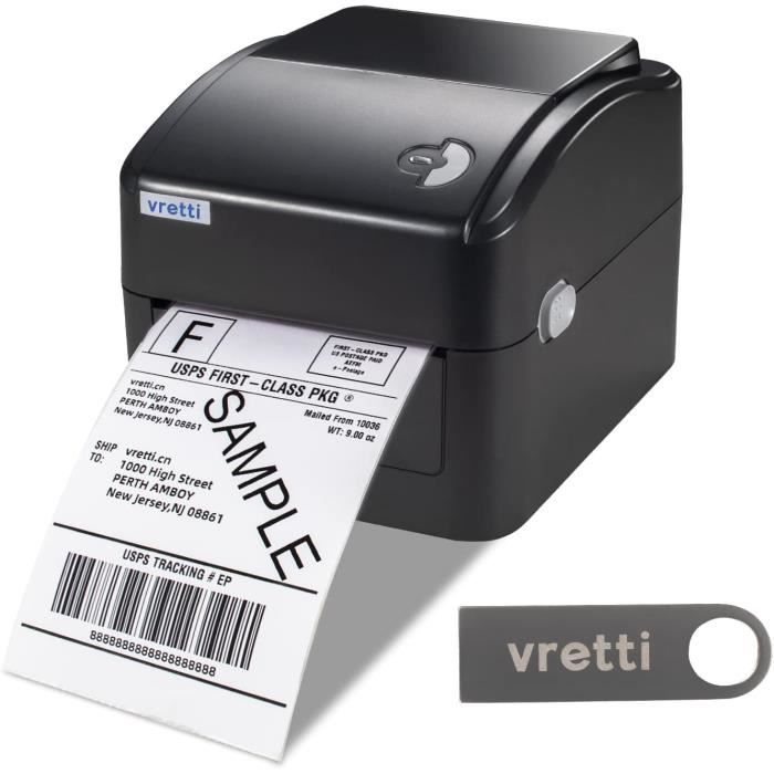 Imprimante D'Étiquettes Thermique 4x6 - Haute Vitesse 152mm/s - Compatible USB Pour EBay, Amazon, Shopify