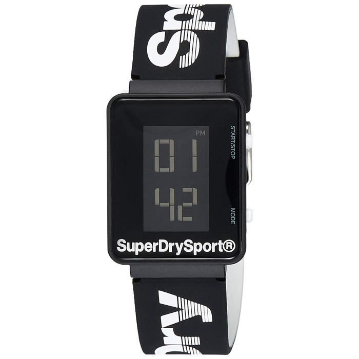 Montre homme SUPERDRY SPRINT SYG204BW. Sport. Date Noir Achat
