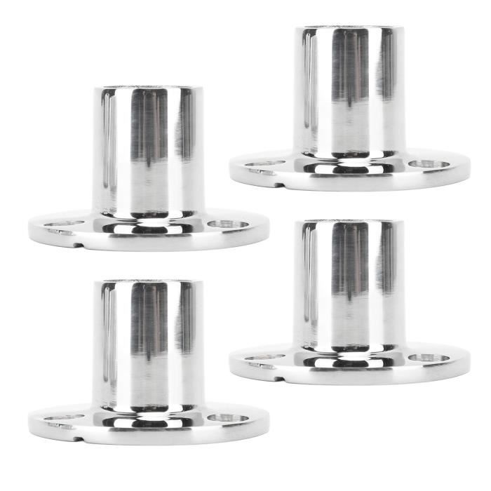 Base Ronde Main Courante Bateau 90 Degrés - Acier Inoxydable 316 Marine, Modèles 22/25/30 Mm Pour Yachts Et Bateaux