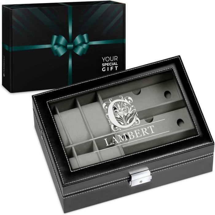 Papten Boîte à Montre Simple En Cuir PU Vert - Étui Portable Élégant Pour 1 Montre Homme Ou Femme !