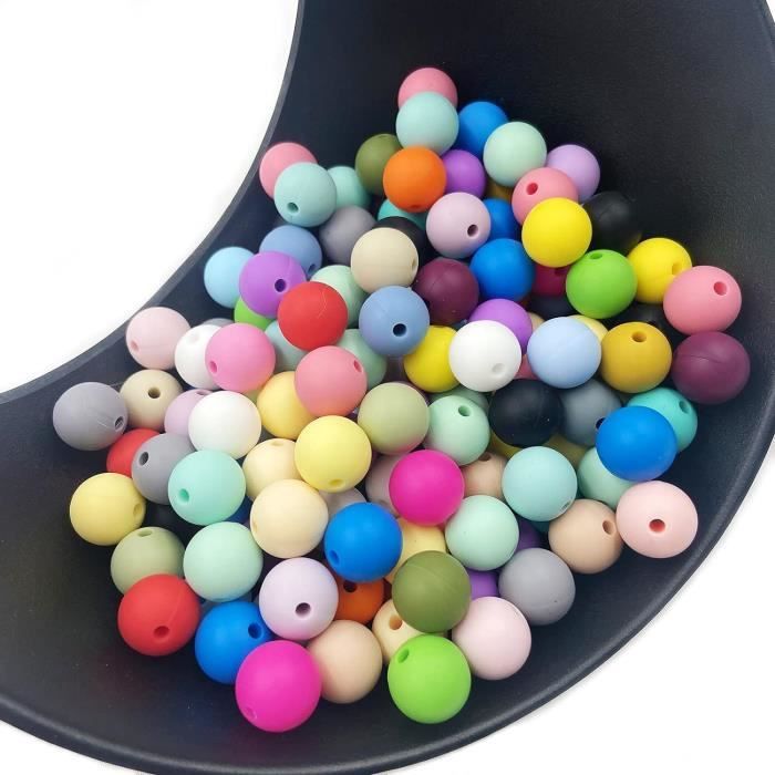 120 Pcs Perles En Vrac Pour Bijoux Bricolage Artisanat Enfants Rondes