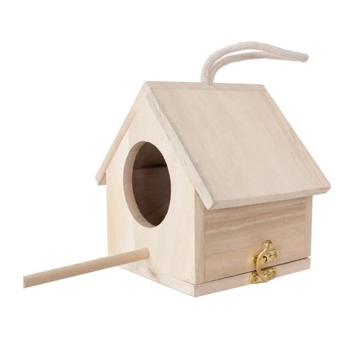 Meilleurs prix pour Cabane à oiseaux en bois jardin extérieur suspendu cage à oiseaux maison d'éclosion d'oiseaux pour colombe pinson perroquet