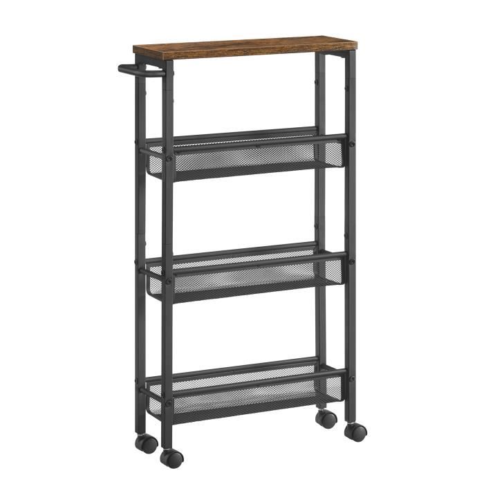 VASAGLE DesserteChariot de ServiceMobileroulettes pivotantesCadre en métal pour Cuisine Salon Bureau LRC032B01V1