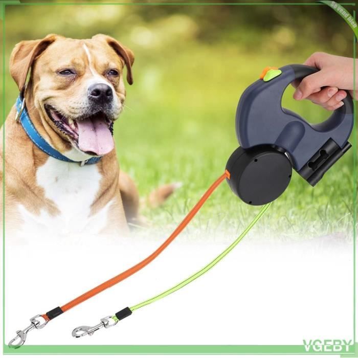 Comparer les prix de VGEBY Laisse Rétractable Double Tête LED pour Chiens,360° Rotatif