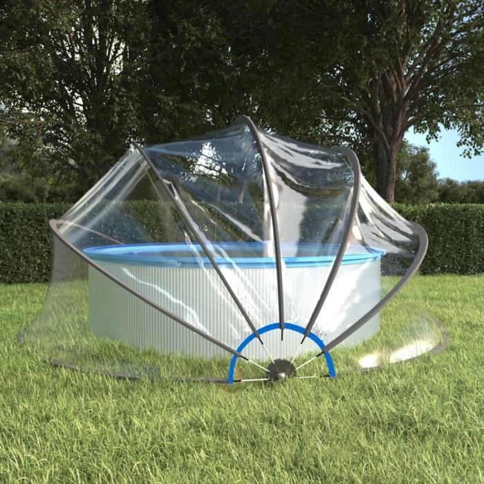 VidaXL Dôme de piscine rond 467x234 cm PVC 93815 - Cdiscount Jardin