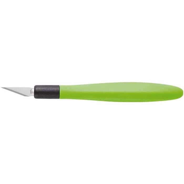 Cutter / scalpel « Comfortline » avec 5 lames Vert