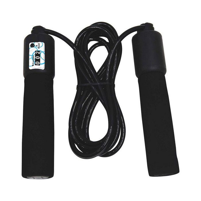 Corde à Sauter Avec Poignées Lestées – Ergonomique Et Texturée – Noir