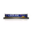 DVD+RW - VERBATIM - Spindle de 10 - 4.7 Go - 120 minutes - Vitesse maxi d'écriture 4x-1