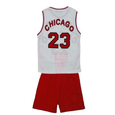 Ensemble Basket-ball enfant maillot et short Chicago 23 blanc