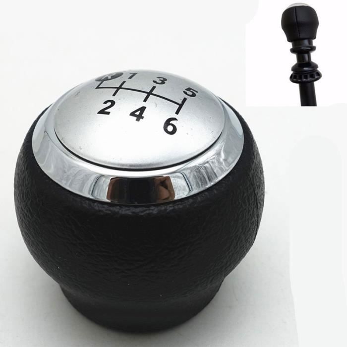 Pommeau Levier Vitesse 6 Vitesses Noir/cuir Pour Toyota - Remplacement Direct