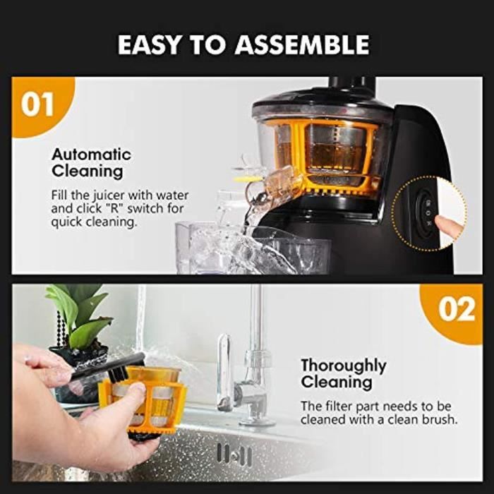 Extracteur de Jus Joerid Slow Juicer Presse Froid Moteur