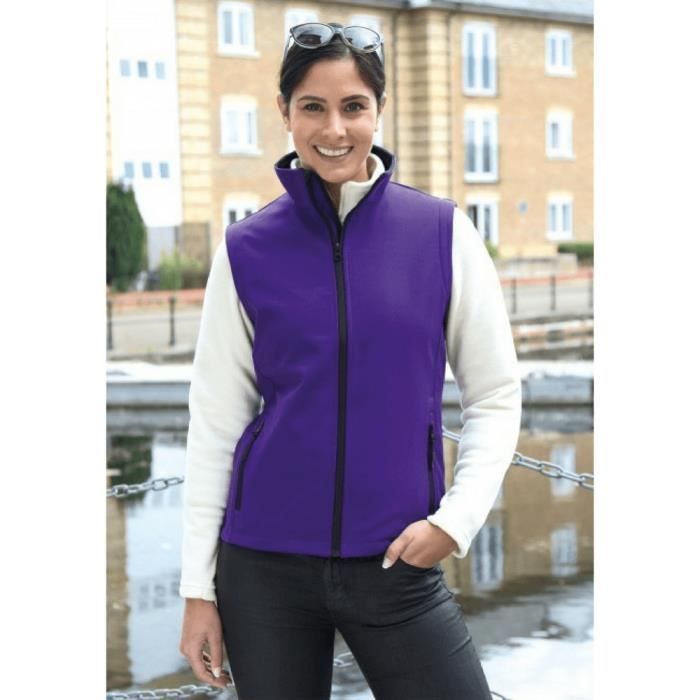 Gilet sans manches softshell Result pour femme Rouge noir