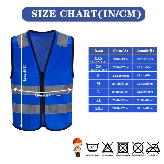 Gilet sales fluorescent bleu
