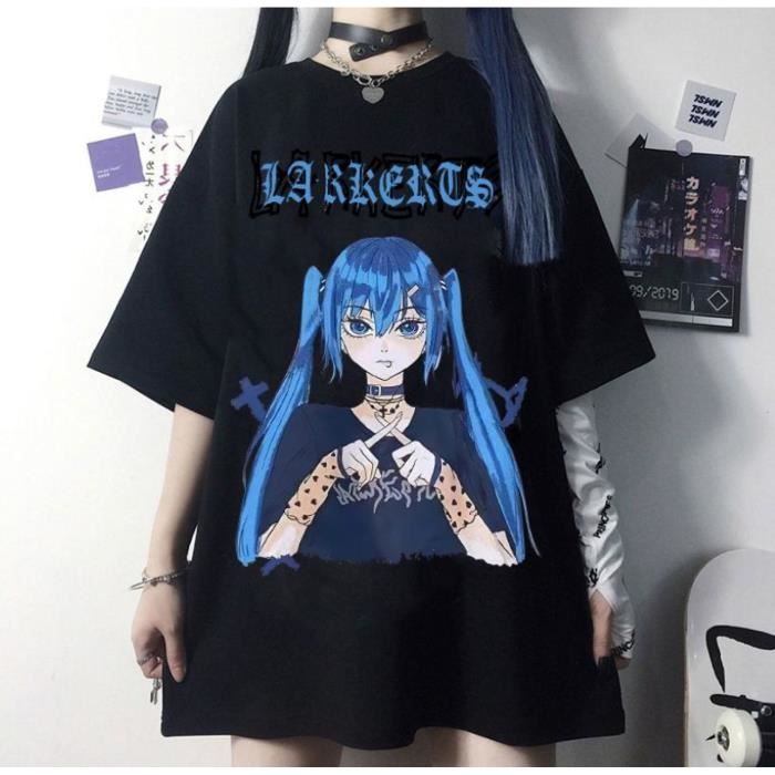 Une fille qui adore les anime humour manga cadeau' T-shirt chiné unisexe