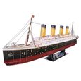 Puzzle 3D Bateau - Maquette Titanic A Construire avec LED, Puzzles 3D, Maquettes De Navires, Jeux D'assemblage, 266 Pièces, 4h-2