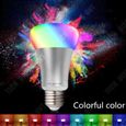 TD® Ampoule Haut parleur bluetooth connectée intelligente coloré LED contrôle éclairage maison changement couleur lampe ambiance-2