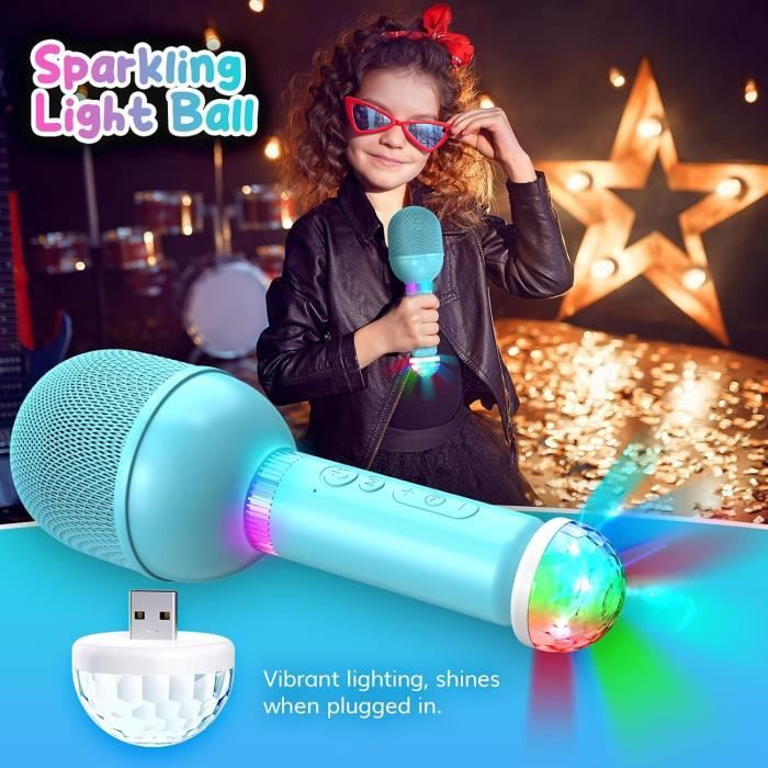 Microphone Karaoké Sans Fil Pour Enfants, Mini Micro Portable Avec