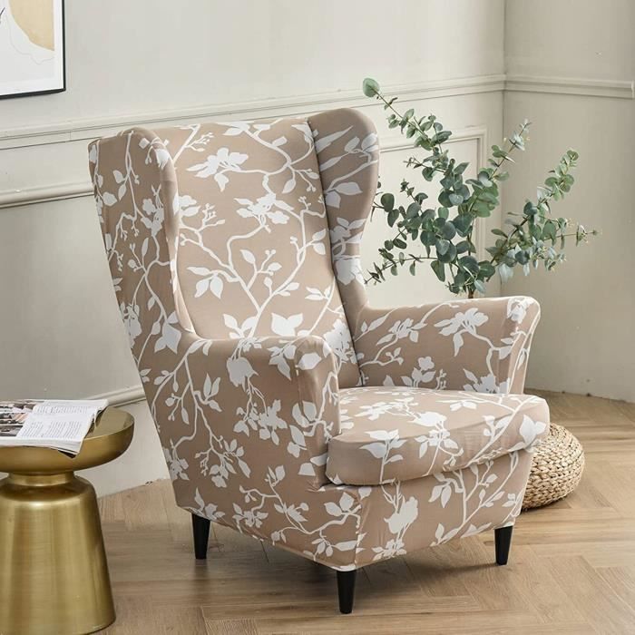 Housse De Fauteuil à Oreilles Imprimée, Housse De Canapé Extensible à Aile, Housses De Fauteuil En élasthanne, Protection De Meubles Avec Fond élastique Pour Salon (couleur : #33