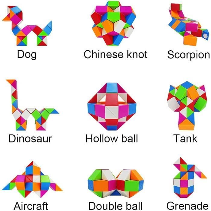 Syrisora 72 Bloques Twist Puzzle Snake Cube Toy ABS Bloques Giratorios Educativos de Plástico para Niños Fidget Alivio del Estrés con Bordes Redondeados Agarre Cómodo Syrisora 72 Bloques Twist Puzzle Snake Cube Toy ABS Bloques Giratorios Educativos de Plástico para Niños Fidget Alivio del Estrés con Bordes Redondeados Agarre Cómodo