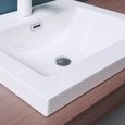 Vasque de salle de bains - Mai & Mai - Col01-60 - Blanc - Rectangulaire - Résine-3