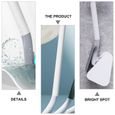 2 pcs incurvé longues poignées utiles brosse de toilette nettoyante de nettoyant brosse wc materiel d'entretien-3