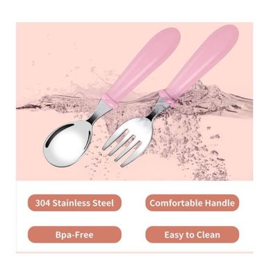 Fourchette Et Cuillère Coudées Ergonomiques En Acier Inoxydable Fourchette Et Cuillère Coudées Ergonomiques En Acier Inoxydable