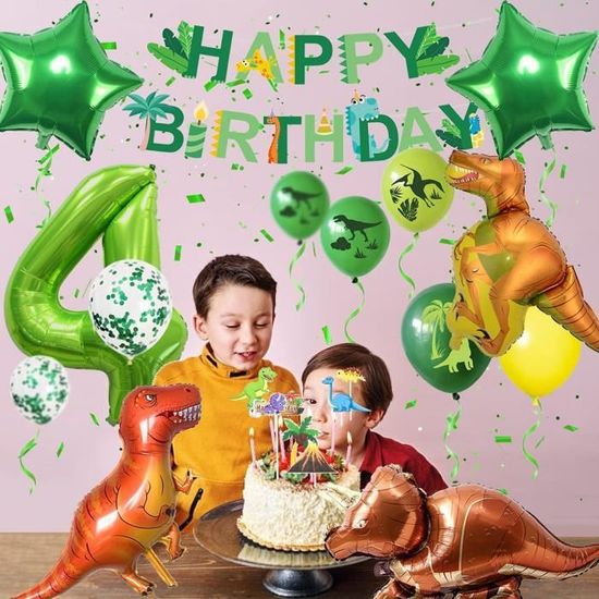 Dinosaure Anniversaire Deco Decoration Dinosaure Garcon 4 Ans Decoration Anniversaire Dinosaure 4 Ans Ballon Dinosaure Enfant 92 Cdiscount Maison