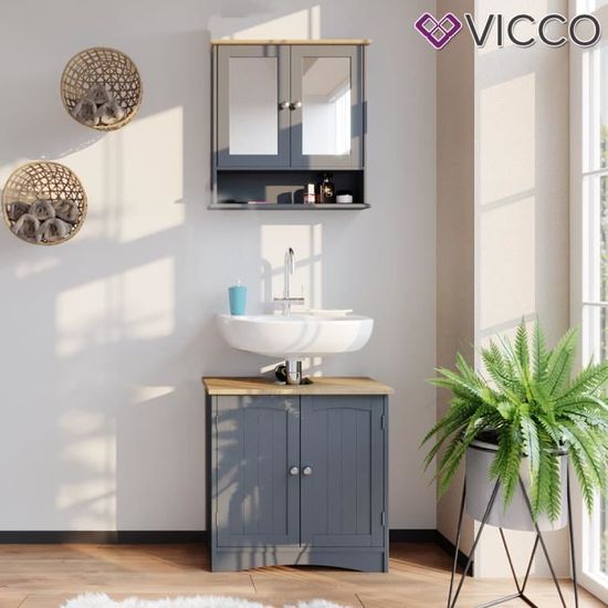 meuble sous-vasque armoire de toilette Mobilier de salle de bains Vicco Bianco