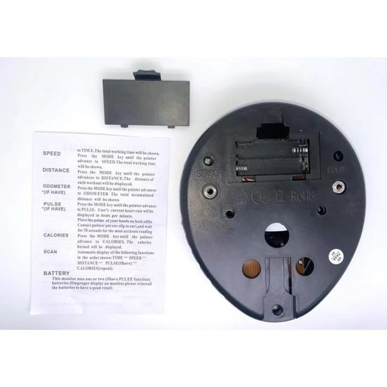 Oniissy Moniteur De Vitesse Pour Vélo D’appartement – Compteur Avec Fréquence Cardiaque, écran 13,7 X 7,9 Cm