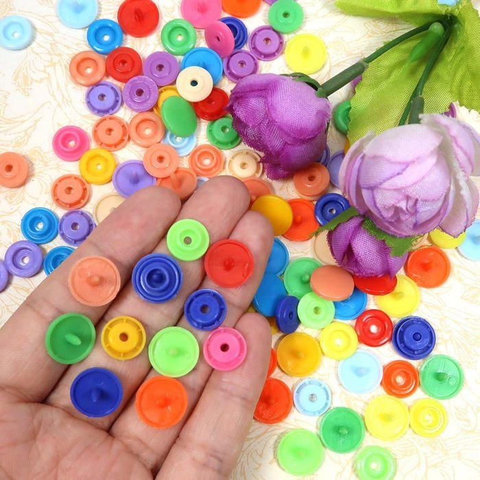 100 Boutons-pression Métalliques Dorés - Pour Couture Vêtements, Cuir, Sacs, Résistants Aux Intempéries