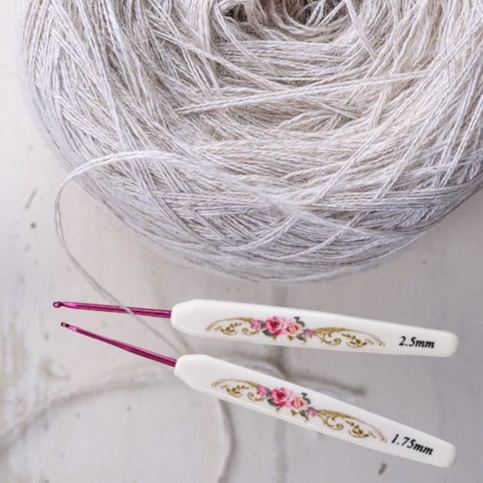 Set De 4 Crochets à Crocheter Ergonomiques - Tailles 8mm 10mm 12mm 15mm Avec Poignée Caoutchouc Anti-Arthrite