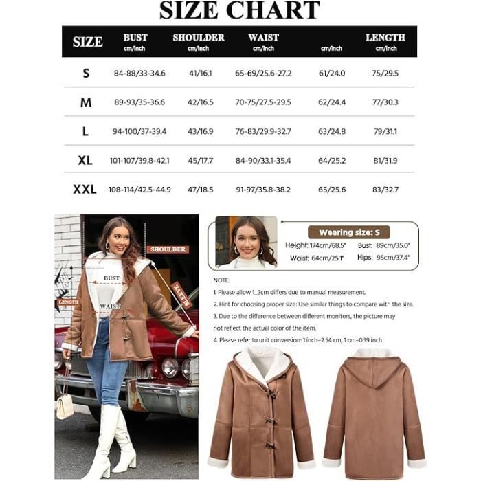 Manteau D'hiver Femme Tuopuda - Doudoune Longue Parka Doublée Polaire, Capuche, Coupe-vent, Déperlant