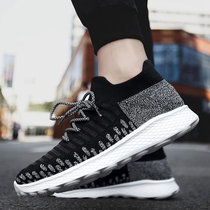 Baskets Homme Fashion Chaussures Sport Sneakers Noir