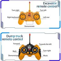 Set RC Pelleteuse Et Camion Benne – Véhicules De Chantier Avec Lumières Et Sons