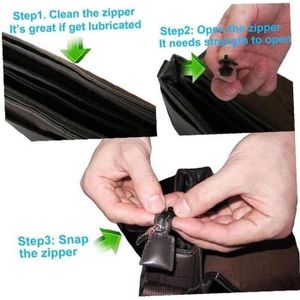 Lot de 161 languettes de rechange pour fermeture éclair - Kit de réparation de fermeture éclair avec pince d'installation - Noir et argenté