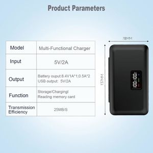 Batterie De Rechange  2 Paquets  Et Chargeur Double Intelligent LED USB Pour Canon Lp E6 Lp E6n And Canon Eos V