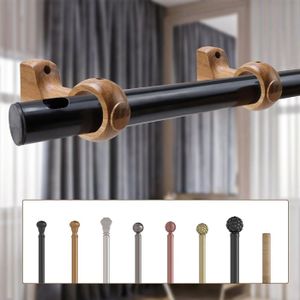Support pour tringle à rideau Tradi 35mm marron verni INSPIRE | Leroy Merlin