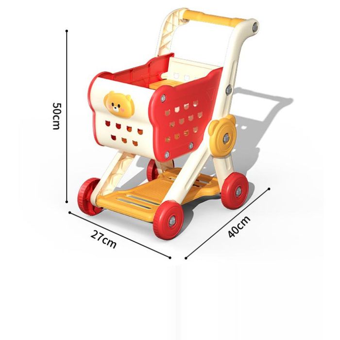 Bayer Design 75000AA Chariot De Courses Enfant Jouet Supermarché Avec Siège Rabattable Et Accessoires