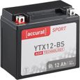 Batterie moto YTX12-BS 12Ah AGM Accurat 12V 180A 150 x 87 x 130 mm Quad-0