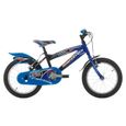 Vélo Enfant Cicli Cinzia MTB Flipper en Acier 16 Pouces Noir Bleu-0