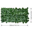 Treillis,Haie artificielle à feuilles vertes,clôture de lierre,mur de plantes,fausse herbe décorative,arrière-plan- Type 0.5 x 3 m-A-0