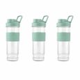Kit bouteilles pour mini blender H.KOENIG SMOO18 - Vert - Accessoires mixeur - 3 pcs-0