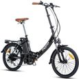 MOMA BIKES - Vélo électrique VAE pliant de ville - E -20.2" - Aluminium - SHIMANO 7 Vitessses - Batterie Ion Lithium - 36V - 16Ah-0