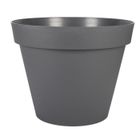 EDA Pot de fleurs rond TOSCANE - 76 L - Ø 60 x H 47 cm - Gris anthracite