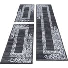 Lit bordure tapis - Versace - 3 pièces - Gris et blanc - Design moderne - Polypropylène durable