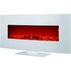 Cheminée Électrique Murale Encastrable pour Intérieur 1600W Kekai Alaska 128x26x61 cm avec Simulation de Feu 2 Niveaux de Puissance