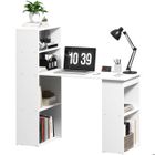HOMCOM - bureau - Bois - 120x55x120cm - Blanc