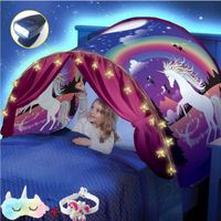Dream Tents - Kids Pop Up Tente, Tente de Lit ,Tentes de rêve Cadeau de Noël pour enfants + 20pcs étoiles LED Chaîne de Lumières