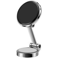 Support Téléphone Voiture Magnétique Universel Portable Rotatif 360° - Acier Inoxydable Argenté